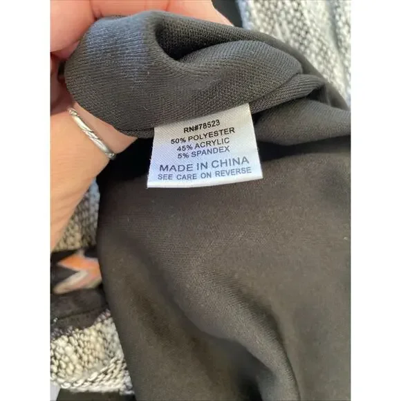 Anthropologie Luii S Button Front Mixed Media Jacket Cardigan Floral/ Knit Boho - Picture 10 of 14